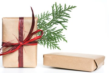 Christmas presents isolated