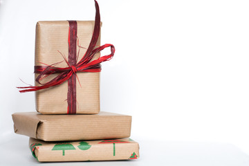 Christmas presents isolated