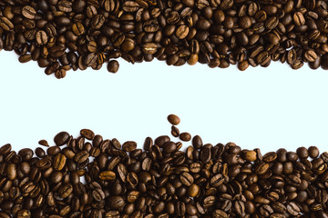 coffee beans on white background