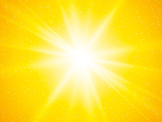 yellow sun rays and dots abstract background