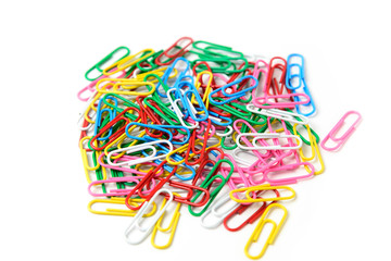 Paper clip on white background