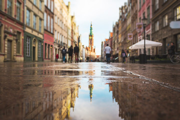 Fototapeta na wymiar Reflection of Gdansk