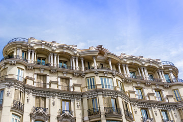 Traditional antique city building in Madrid
