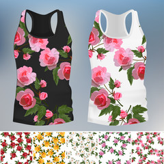 T-shirt with an trendy rose design