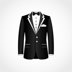 Suit icon isolated on white background.