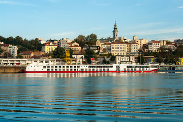 Riverboat on the Danube  river, Belgrade, Serbia