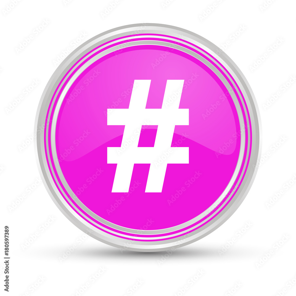 Poster Pinker Button - Hashtag Stichwort