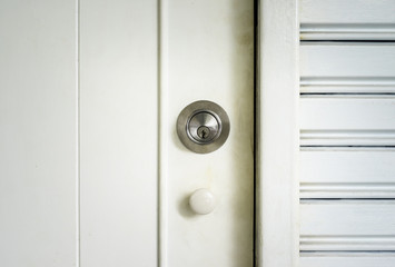 Close-up door stainless door knob image photo