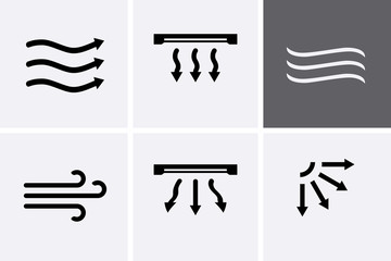Air Icons set. Wind icons. - 180597762