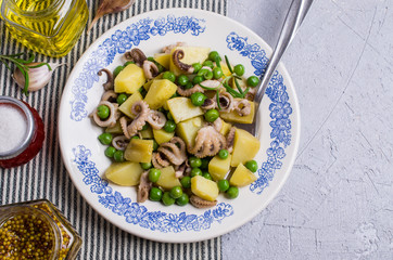 Octopus with vegetables