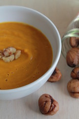 velouté de  potimarron aux marrons