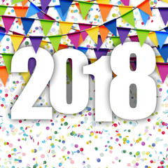 garlands background New Year 2018