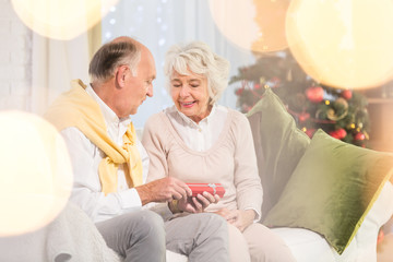 Giving presents during christmas