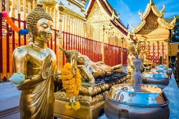 Zelfklevend Fotobehang Wat Phra That Doi Suthep temple in Chiang Mai, Thailand. © R.M. Nunes