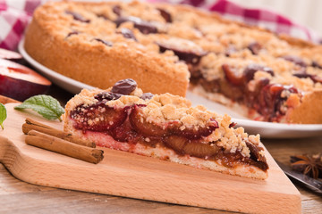 Plum tart. 