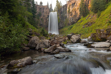 Tumalo Falls in Central Oregon USA America