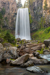 Tumalo Falls in Central Oregon Closeup USA