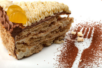 A fresh piece of Kiev cake.