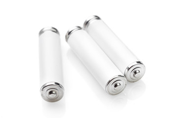 Battery on a white background