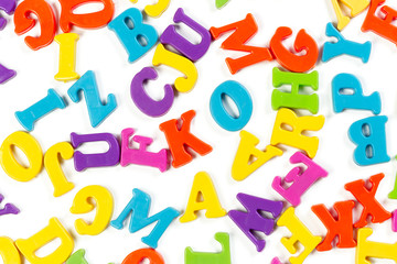 colorful toy alphabet letters