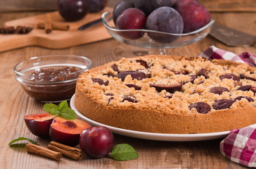 Plum tart. 