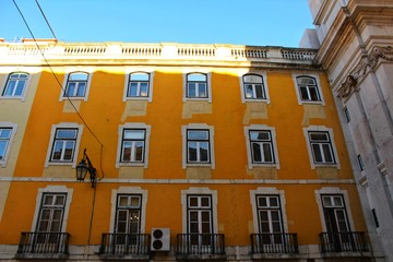 Colorful and majestic old houses in Lisbon