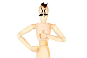 happy character giving thumb up