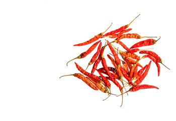 Fototapeta premium Dried chilli on white background