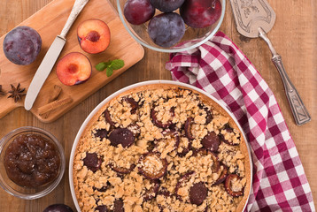 Plum tart. 