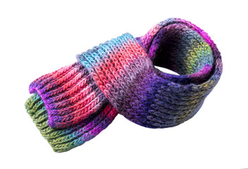 Multi-colored winter scarf.