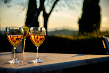 Wine tasting in Tuscany, Italy