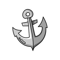 Anchor cartoon colorful flat vector travel illustration for decoration and design on isolated white background