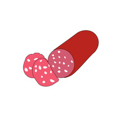 vector sausage on a white background