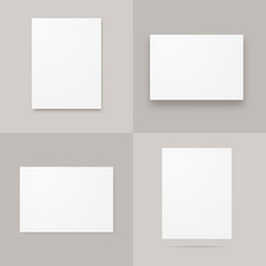 blank paper frame with shadow