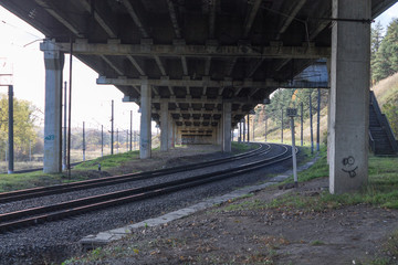 railway, under the bridge