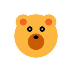 Bear. Cartoon Animal Head