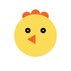 Chicken. Cartoon Animal Head