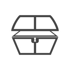 Treasure chest open vector icon