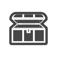 Treasure chest open vector icon