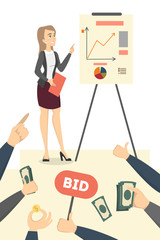 Woman with business plan.