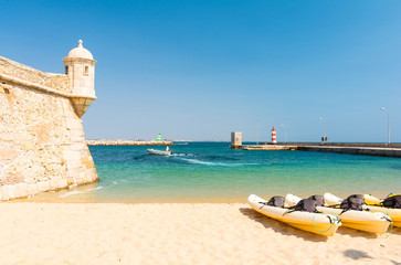 beautiful beach in Lagos, Algarve region in south Portugal