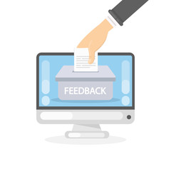 Feedback concept illustration.