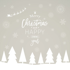Naklejka na ściany i meble Christmas Greeting Card Design Winter Holiday Vector Illustration