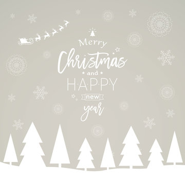 Christmas Greeting Card Design Winter Holiday Vector Illustration