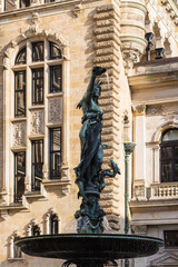 Obraz premium Hygieia fountain near Hamburg Rathaus