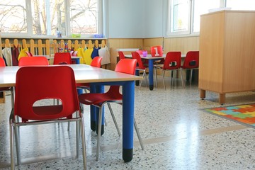 inside of a classroom in kindergarten