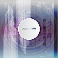 Obraz premium Abstract technology background with various technological elements. Vector illustration.