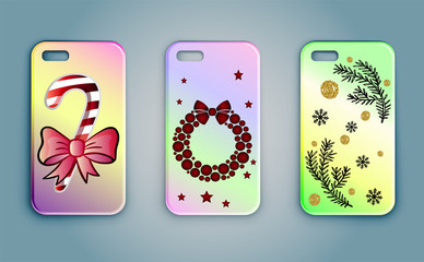 A collection of Christmas mobile covers. Beautiful cute prints - Merry Christmas