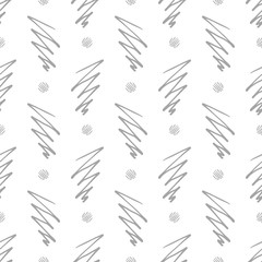Fototapeta na wymiar Hand Drawn Shape Scribble Seamless Pattern Background ,Vector Illustration