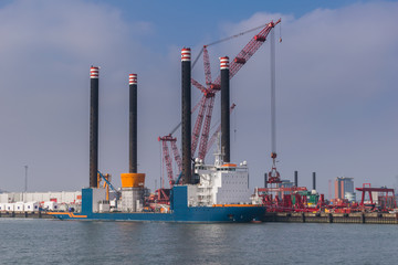 Offshore vessel in port of Rotterdam.  © Riekelt